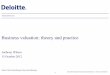 Business valuation: theory and practice - B.Ü. Kurumsal …web0.boun.edu.tr/mine.ugurlu/Valuation 15 October 2012.pdf · 2012-11-08 · 1 Business valuation: theory and practice