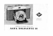 Solinette II Instruction Book - retinarescue.comretinarescue.com/files/solinette_ii_instruction_book.pdf · The Agfa Solinette is a modern miniature camera of smart appearance. 
