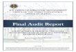Final Audit Report - OPM.gov Audit Report ... November 29, 2016, through ... including an update to OMB Circular A-123 through Memorandum M-15-02 on October 20, 