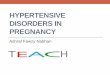 Hypertensive disorders in Pregnancy - Evidence Based … · 2011-09-23 · HYPERTENSIVE DISORDERS IN PREGNANCY ... persists beyond 6 weeks postpartum. ... Management algorithm PE