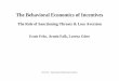 MIT-Lecture 10 Behavioral Economics of 10 (Behavioral Economics of...Ernst Fehr – Experimental & Behavioral Economics The Behavioral Economics of Incentives The Role of Sanctioning