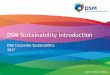 DSM Sustainability Introduction - DSM | Bright … TRANSFORMATION on Nutrition, Climate & Energy, Circular & Bio-Based Economy PROCESS PRODUCT DSM Sustainability Strategy Driving Sustainable