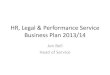 HR, Legal & Performance Service Business Plan 2013/14democracy.portsmouth.gov.uk/Data/Cabinet Member for... · 2013-07-26 · HR, Legal & Performance Service Business Plan 2013/14