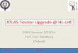 ATLAS Tracker Upgrade @ HL-LHC · ATLAS Tracker Upgrade @ HL-LHC ... –Staves/petals –Structures •System Issues –Powering ... architecture (c.f. daisy chain)