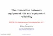 The connection between equipment risk and equipment ...lifetime-reliability.com/about-us/conference-ppt/The_Connection... · The connection between equipment risk and equipment 