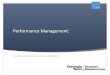 Performance Management organizational climate analysis, ... Performance Management: ... advanced competence in