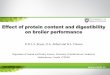 Effect of protein content and digestibility on broiler ... · Effect of protein content and digestibility on broiler performance ... The need for greater precision in diet ... product/feed-additives/en/about/healthy-nutrition