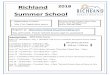 Richland 2018 Summer School School 2018 Info... · 2018-05-17 · Richland Summer School 2018 Registration is online ... Power School Access sign-in, ... check with your High School