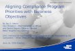 Aligning Compliance Program Priorities with Business ... Aligning Compliance Program Priorities