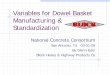 Variables for Dowel Basket Manufacturing & Standardization · Variables for Dowel Basket Manufacturing & Standardization ... Flat Plate Elliptical ... Square or Skewed Top Wire Gauge