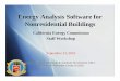 Energy Analysis Software for Nonresidential Buildings · 23.09.2010 · Energy Analysis Software for Nonresidential Buildings ... Public Goods Software Architecture Compliance 