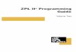 ZPL II Programming Guide Volume One©2004 ZIH Corp. ZebraLink, ZTools, and all product names and numbers are Zebra trademarks, and Zebra, the Zebra logo, ZebraNet, ZPL, and ZPL II