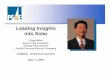 Leading Insights into Solar - PG&E, Pacific Gas and Electric - Gas and power … · 2017-03-24 · Leading Insights into Solar Fong Wan Senior Vice President, Energy Procurement Pacific