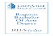 Regents Bachelor Of Arts Degree - Glenville State College · The Regents Bachelor of Arts Degree ... cannot necessarily be used by candidates pursuing a RBA degree at ... courses