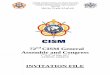nd CISM General Assembly and Congress - CISM Europe · CISM General Assembly and Congress 2017 2nd – 8th May 2017, ... You will find enclosed the detailed schedule, ... - Annex