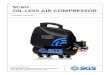 SC6H OIL-LESS AIR COMPRESSOR - SGS Engineering · TRAINING: Prior to use, all users must become familiar with the instructions given in this manual. In particular, become familiar