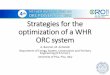 Control Variables and Strategies for the optimization of a ... · Control Variables and Strategies for the optimization of a WHR ORC system A. Baccioli, M. Antonelli Department of