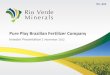 Pure Play Brazilian Fertilizer Company - TMXmoney Play Brazilian Fertilizer Company Investor Presentation | November 2012 - 2 - Forward-Looking Statements TSX ǀ RVD Except for historical