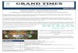 GRAND TIMES TIMES Published for Mille Lacs Corporate Ventures Associates Grand Casino Hinckley Edition April 22, 2016 In This Issue... Associate Interest 2 Events & Promotions 3 Associate
