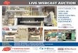 LIVE WEBCAST AUCTION - bidspotter … Support...SAND CASTING, FOUNDRY & SUPPORT ... To discuss your requirements for an auction, ... Cooling Towers, Woodworking Machinery, …