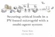 Securing critical loads in a PV-based microgrid with a ...cse.unl.edu/.../CSCE990AMAS_Spring13/Seminar10_Kim.pdf · Securing critical loads in a PV-based microgrid with a multi-agent