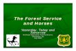 The Forest Service and Horsesatfiles.org/files/pdf/USFS-horse-policy-Caffin.pdfThe Forest Service and Horses Yesterday, Today and Tomorrow Southeast Equestrian Trail Conference, Charleston,