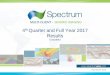 Results - Spectrum Geo · This presentation should be read in conjunction with the 4th quarter ... 31.12.17 31.12.16 31.12.17 31.12.16 Cash flows from operating activities: Profit
