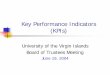 Key Performance Indicators (KPIs) · Key Performance Indicators (KPIs) ... June 19, 2004. 2 KPI Indicator Categories ... Lecturer = $49,267. 23 Development Indicators