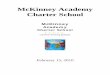 McKinney Academy Charter School - North Carolina … mission of McKinney Academy Charter School is to develop well-rounded, motivated, independent, responsible individuals by creating
