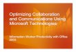 Optimizing Collaboration and Communications Using ... and    Optimizing Collaboration and
