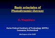 Basic principles of Photodynamic therapy - gfmer.ch .Basic principles . of. Photodynamic therapy