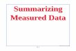 Summarizing Measured Data - Washington University in St. …jain/iucee/ftp/k_12smd.pdf · Summarizing Data by a Single Number: Mean, ... => Experimental errors caused by many factors