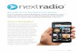 What is NextRadio?s3-mu.nextradioapp.com.s3.amazonaws.com/wp-content/uploads/201… · Interface – Have access to a data-free basic Tuner, Seek by Favorites View FAQ – Have questions?