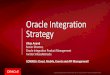 Oracle Integration Strategy · Integration with On-Premise Applications CLOUD Access Integrated Applications via Mobile Devices ... • Differentiation of quantity and quality of