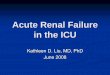 Acute Renal Failure in the ICU - UCSF CME · Acute Renal Failure in the ICU ... CT, arteriography or TIPS ... for CVVH, one large trial for IHD) Department of Veterans Affairs: C: