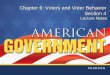 Chapter 6: Voters and Voter Behavior Section 4 · Chapter 6: Voters and Voter Behavior Section 4 . Chapter 6, Section 4 Copyright © Pearson Education, Inc. Slide 2 Objectives 1
