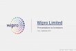 Wipro Investor Presentation Q1 FY18 · © 2017 Wipro wipro.com confidential 1 Wipro Limited Presentation to Investors July - September 2017