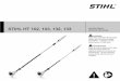 STIHL HT 102, 103, 132, 133 Owners Instruction Manual · HT 102, HT 103, HT 132, HT 133 English 2 Pictograms The meanings of the pictograms attached to or embossed on the machine