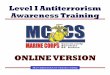 ONLINE VERSION - MCCS 29 Palms · ONLINE VERSION MCCS Antiterrorism Level I Awareness Training. ... MCCS Antiterrorism Level I Awareness Training DoD Definition of Terrorism ... DOD