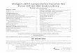 Oregon 2016 Corporation Income Tax Form OR-20-INC … · Worksheet to calculate Oregon estimated tax ... Minimum tax can’t be offset by credits ... and the Alternative Simplified