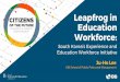 Leapfrog in Education Workforce - brookings.edu · Finland AustriaCanadaNetherlands ... Indonesia Peru 350 Qatar 400 450 ... programs to improve teacher education including curriculum