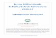 Jamia Millia Islamia B.Tech./B.Arch Admissions 2016-17 ... · PDF fileja Jamia Millia Islamia B.Tech./B.Arch Admissions 2016-17 Information Brochure Jamia Millia Islamia (A Central