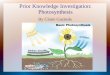 Prior Knowledge Investigation: Photosynthesisclaireaguzinski.weebly.com/uploads/5/8/1/1/5811070/prior_knowledge... · Prior Knowledge Investigation: Photosynthesis ... Lesson Plan