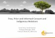 Free, Prior and Informed Consent and Indigenous Relations · Free, Prior and Informed Consent and Indigenous Relations Irene Sosa, Sustainalytics Philippe Bélanger, RRSE ... Talisman