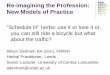 Re-imagining the Profession: New Models of III CPP    Re-imagining the Profession: New