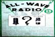 -WAVE RECEIVERS;' - americanradiohistory.com · One million dol- lars is being spent on two stations. Television receiving sets are being ... most powerful adjacent wave length stations,