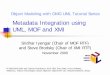 Metadata Integration using UML, MOF and XMI - omg.org · Tutorial Series Goals! What you will learn:! What the UML is and what is it not! ... Oracle Apps Microsoft Visual Basic IBM