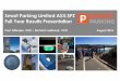 Smart Parking Limited ASX:SPZ Full Year Results Presentation · FY16: Key Milestones Smart&Parking&has&achieved&EBITDA&profitability&while&continuing&global&expansion Smart&Parking&FY16&ResultsPresentation