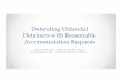 Defending Unlawful Detainers with Reasonable Accommodation ...nhlp.org/files/01 RA Defense in Evictions Presentation.pdf · Session Overview 1.An Overview of Reasonable Accommodations