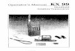 Handheld Aviation Transceiver - K9ROD King/BK KX-99.pdf · ODerator’s Manual Kx 99 Handheld Aviation Transceiver . ... KX 99 Controls ... Memory Scan 